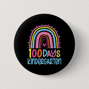100 Tage Kindergarten Rainbow 100. Tag O Button