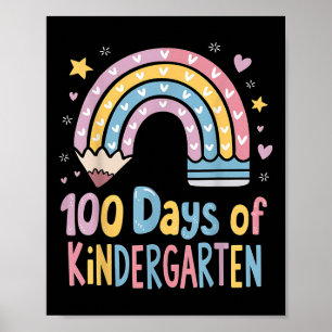 100 Tage Kindergarten Shirt Girls 100 Tage Poster