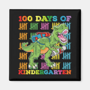 100 Tage Kindergarten T-Rex Dinosaurier Schule Magnet