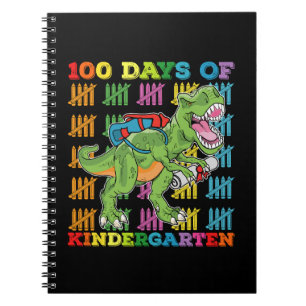100 Tage Kindergarten T-Rex Dinosaurier Schule Notizblock