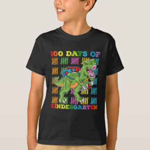 100 Tage Kindergarten T-Rex Dinosaurier Schule T-Shirt