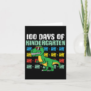 100 Tage Kindergarten Trex Dinosaurier 100. Tag s Karte