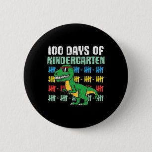 100 Tage Kindergarten trex Dinosaurier 100 Tage Button