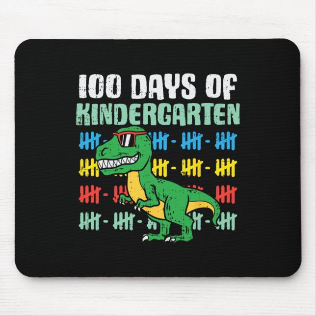 100 Tage Kindergarten trex Dinosaurier 100 Tage Mousepad (Vorne)