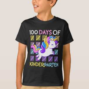 100 Tage Kindergarten Unicorn Lehrerin Mädchen Tod T-Shirt