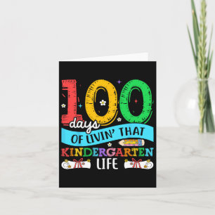 100 Tage Kindergartenlehrer Karte