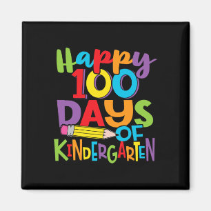 100 Tage Kindergartenlehrer und Kinder farbenfroh Magnet