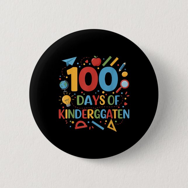 100 Tage Kindergartenschule 100 Tage Button (Vorderseite)