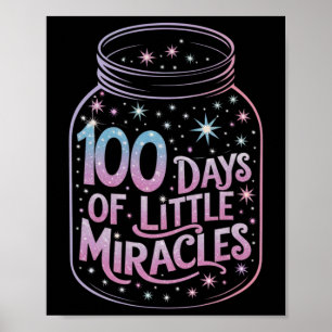 100 Tage kleiner Wunder Magische Jar Dankbarkeit Poster