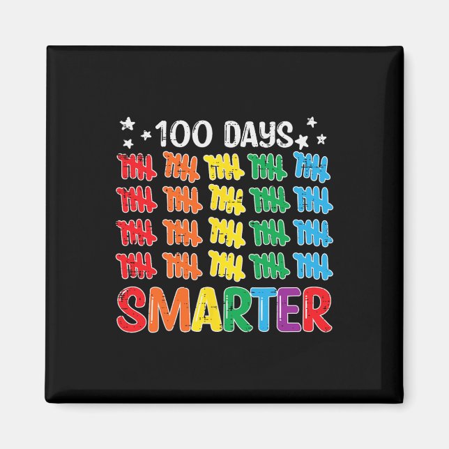 100 Tage klüger 100. Schullehrer Kinder Magnet (Vorne)