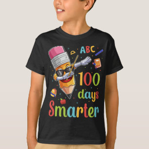 100 Tage klüger 100 Tage Schulabbingstift T-Shirt