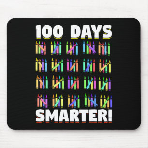 100 Tage klüger Crayons Geschenk 100 Tage Mousepad