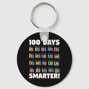 100 Tage klüger Crayons Geschenk 100 Tage Schlüsselanhänger