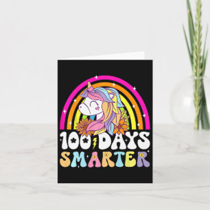 100 Tage klüger Einhorn Kinder Regenbogen 100 Tage Karte