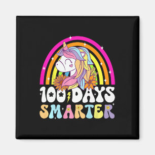 100 Tage klüger Einhorn Kinder Regenbogen 100 Tage Magnet