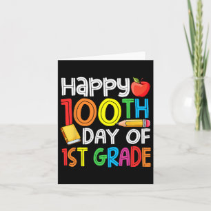 100 Tage klüger erster Schultag der 100. Klasse Karte