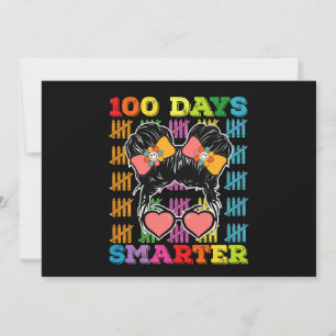 100 Tage kluger, gesünder Bun 100 Day of School Einladung