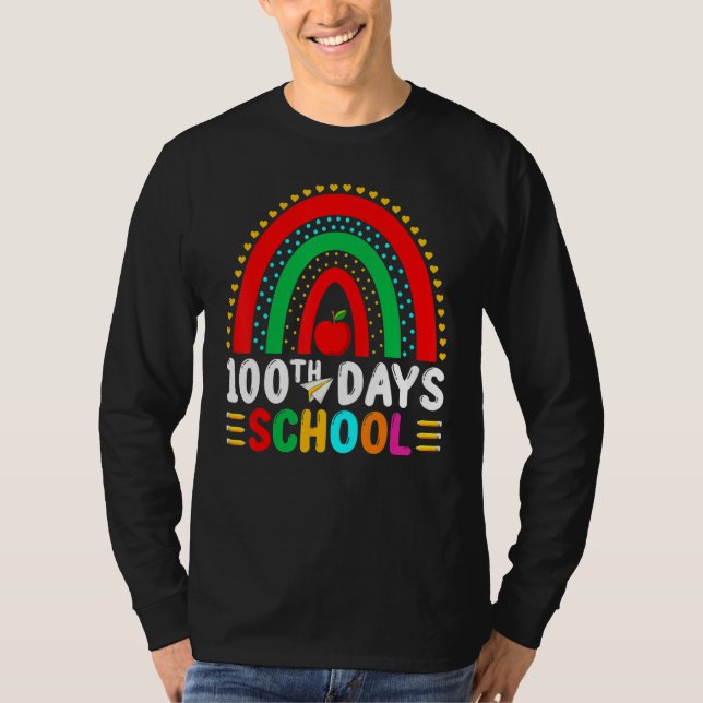 100 Tage klüger glücklicher 100. Schulrau T-Shirt (Vorderseite)