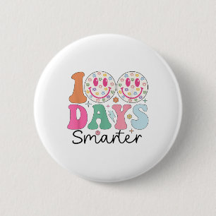 100 Tage klüger glücklicher 100. Schultag Button