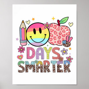 100 Tage klüger glücklicher 100. Schultag Kinder Poster