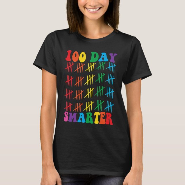 100 Tage klüger glücklicher 100. Schultag T-Shirt (Vorderseite)