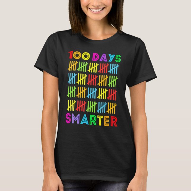 100 Tage klüger glücklicher 100. Schultag T-Shirt (Vorderseite)