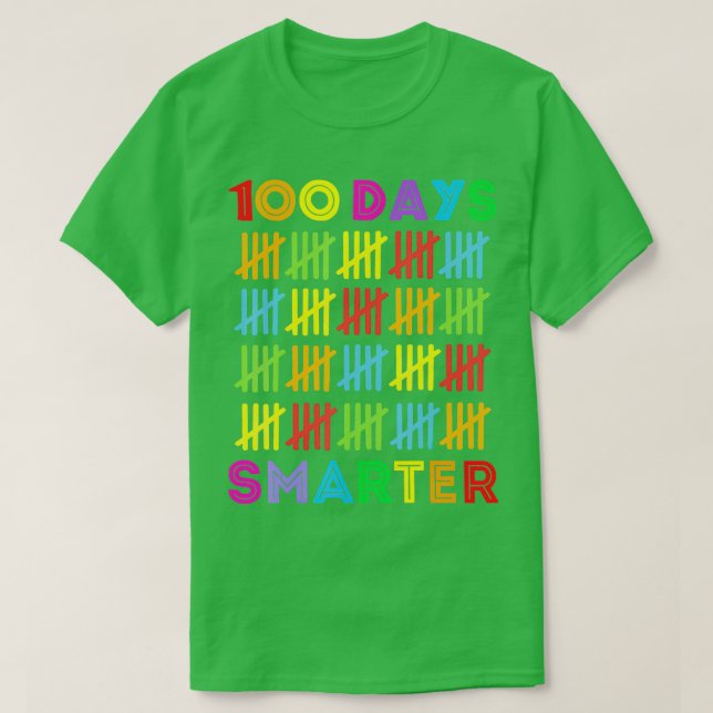 100 Tage klüger glücklicher 100. Schultag T-Shirt (Design vorne)