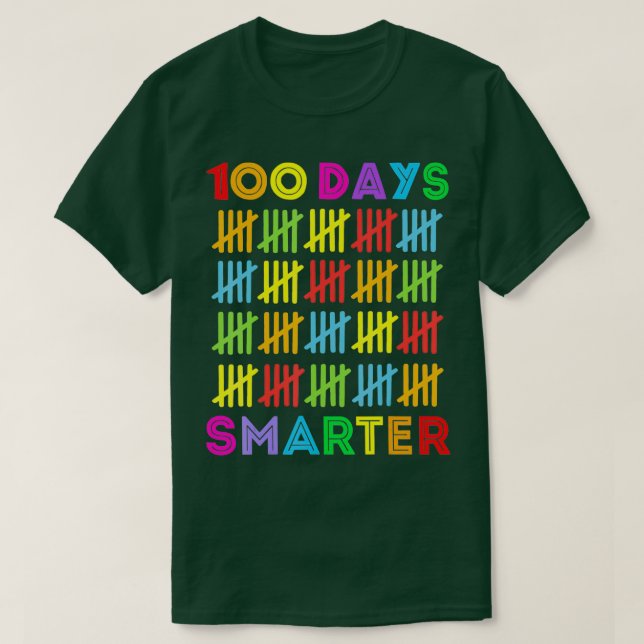 100 Tage klüger glücklicher 100. Schultag T-Shirt (Design vorne)