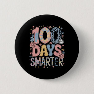 100 Tage klüger glücklicher 100. Tag der Schule Ki Button