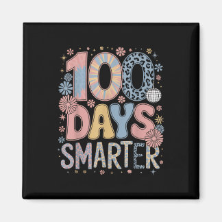100 Tage klüger glücklicher 100. Tag der Schule Ki Magnet