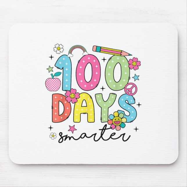 100 Tage klüger Groovy 100. Schulmädchen Mousepad (Vorne)