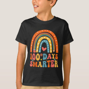 100 Tage klüger Groovy Regenbogen 100. Schultag T-Shirt