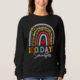 100 Tage klüger Leopard Regenbogen 100. Scho-Tag Sweatshirt