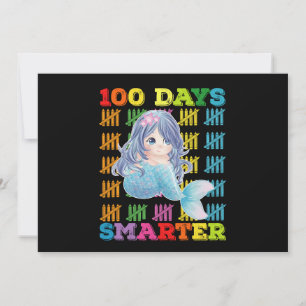 100 Tage klüger Meerjungfrau 100. Schultag Einladung
