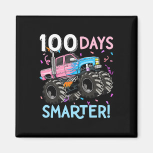 100 Tage klüger Monster Truck 100. Schultag Magnet