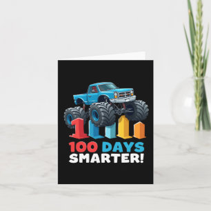 100 Tage klüger Monster Truck 100 Schultage Karte