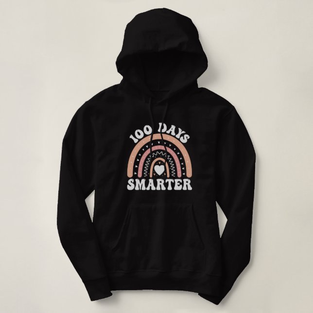 100 Tage klüger Regenbogen Hoodie (Design vorne)