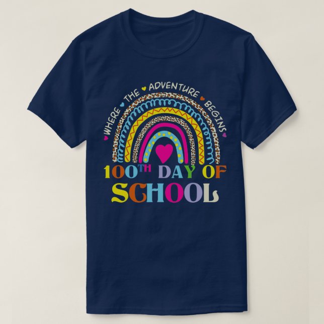 100 Tage klügere Kinder 100. Schultag T-Shirt (Design vorne)