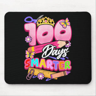 100 Tage klügere Kinder Mädchen am 100. Schultag Mousepad