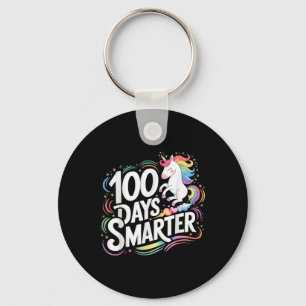 100 Tage klügere Kinder Mädchen einhorn 100. Tag v Schlüsselanhänger