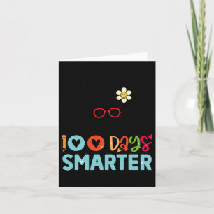 100 Tage klügere Mädchen Niedlichen Sonntag 100. T Karte