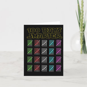 100 Tage klugeres Licht glücklich 100. Schultag Karte