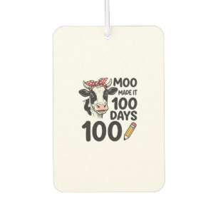 100-Tage-Kuh-Shirt Vintage-Gravur-Schuldesign Autolufterfrischer