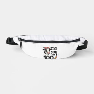 100-Tage-Kuh-Shirt Vintage-Gravur-Schuldesign Bauchtasche