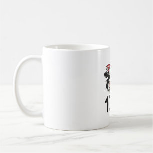 100-Tage-Kuh-Shirt Vintage-Gravur-Schuldesign Kaffeetasse