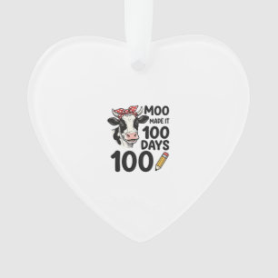 100-Tage-Kuh-Shirt Vintage-Gravur-Schuldesign Ornament
