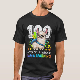 100 Tage Lama Lernen 100. Schultag Für Mädchen T-Shirt
