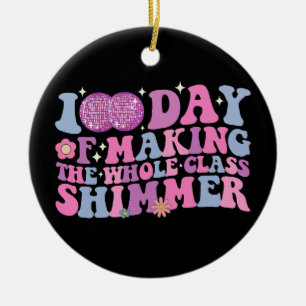 100 Tage lang bringt die ganze Klasse das Shimmer  Keramik Ornament