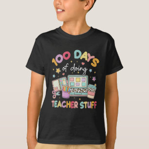 100 Tage Lehrer-Dinge tun Süße Pastell-Schule T-Shirt