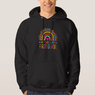 100 Tage Leopard-Regenbogen erster Klasse 100 Tage Hoodie